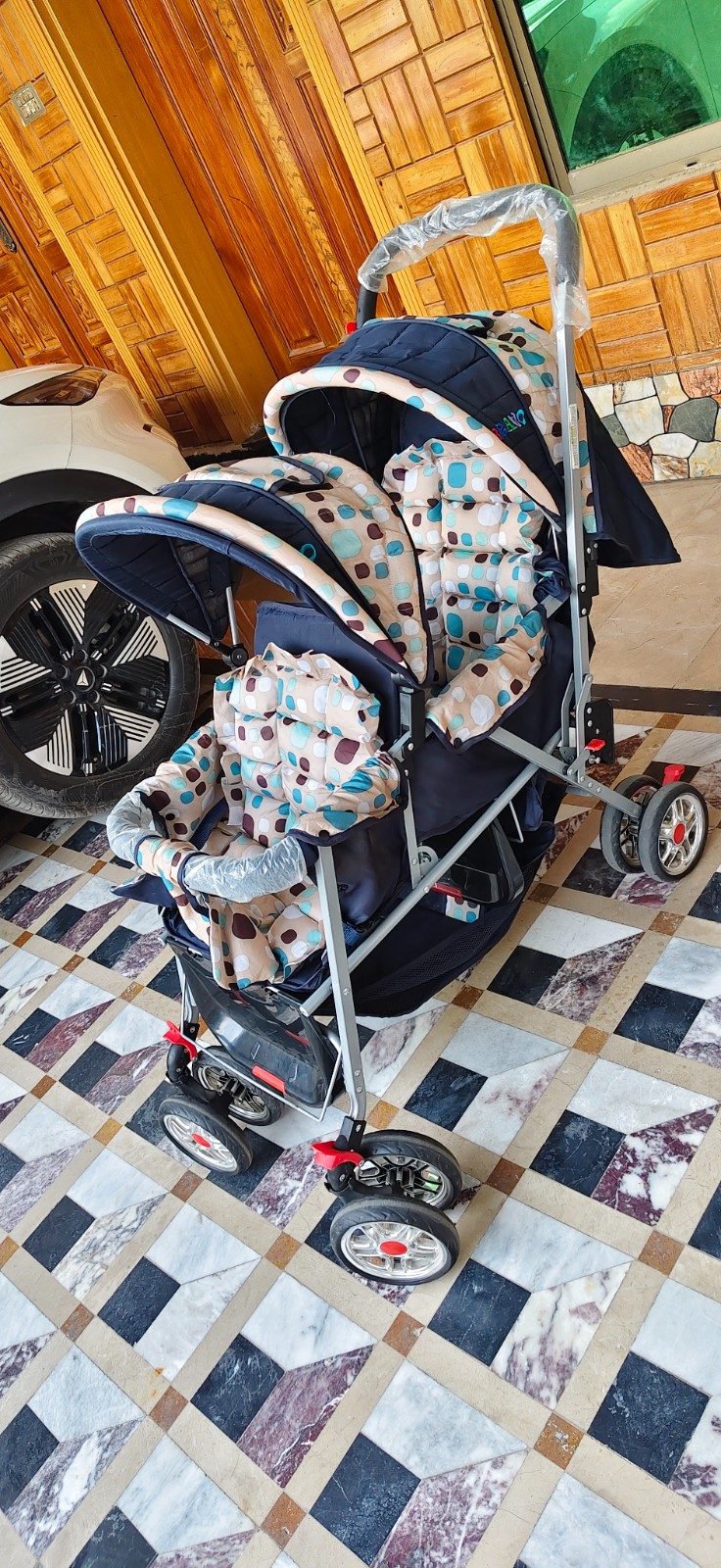 👶 Double Baby Stroller / Twin Pram For Sale