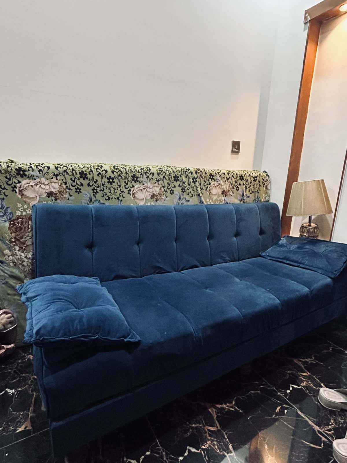 Blue Sofa Bed with Pillows, photo 3