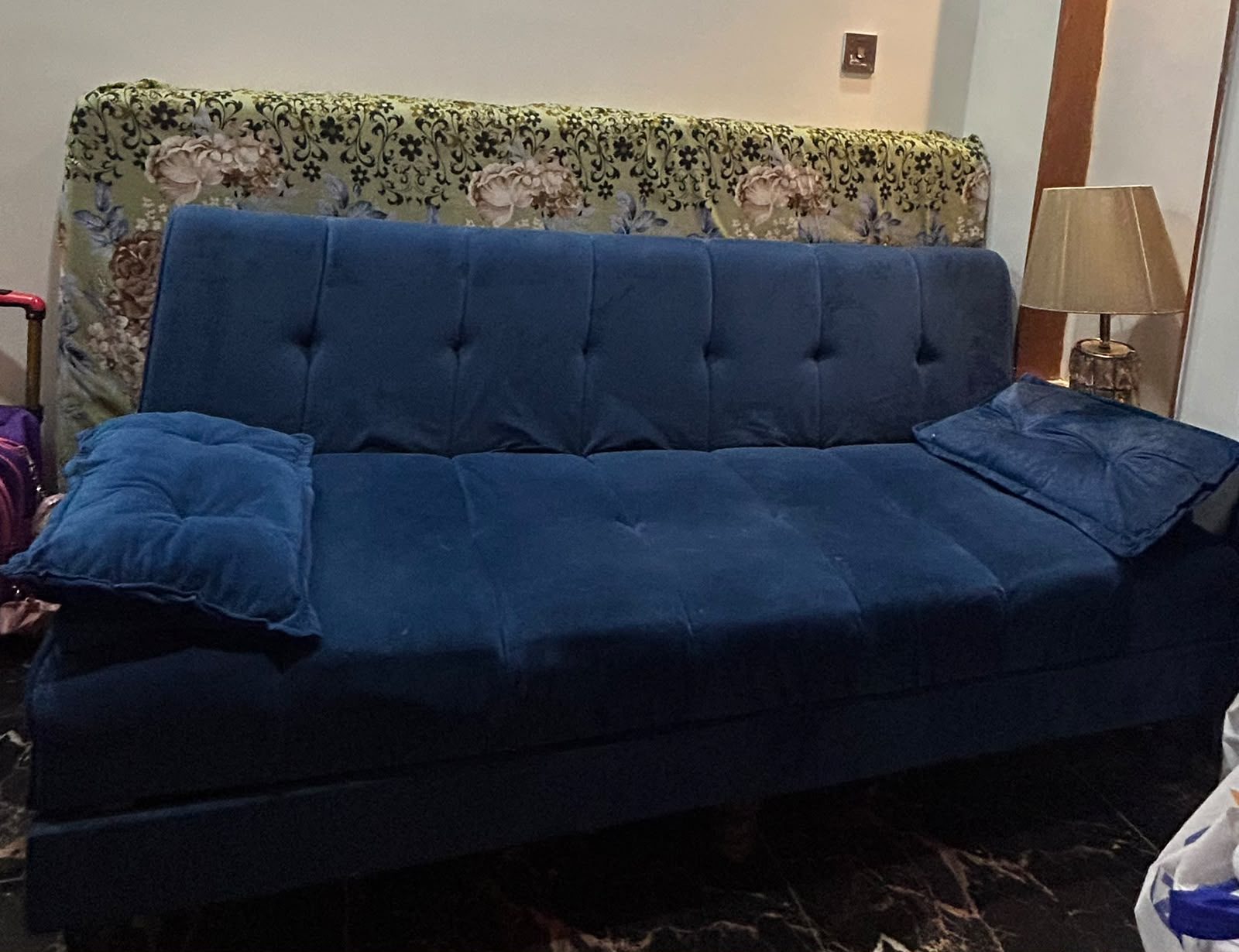 Blue Sofa Bed with Pillows, photo 4
